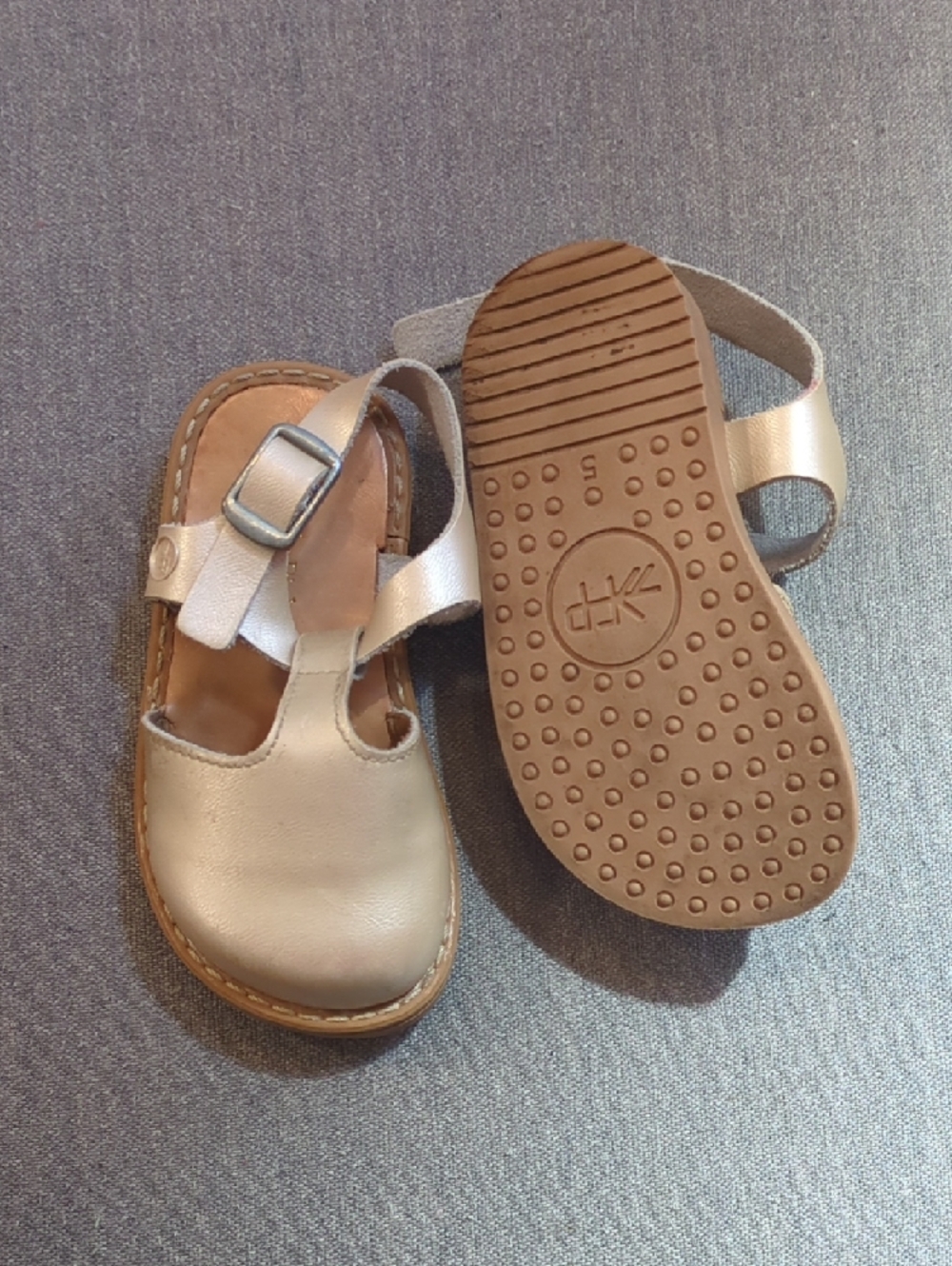 Freshly Picked Silver T-Strap Dress Shoes for Kids - Picture 4 of 4